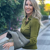 Extrafine Merino Carla Polo-Neck Olive