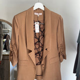 Special Design Blazer Jacket Camel - 100% Vegan Cupro