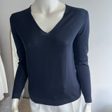 Extrafine Merino Audrey V-Neck Deep Blue