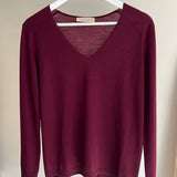 Extrafine Merino Audrey V-Neck Bordeaux