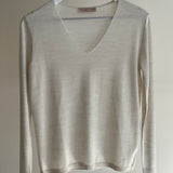 Extrafine Merino Audrey V-Neck Beige