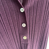 Extrafine Merino Carla Polo-Neck Dark Burgundy