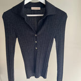 Extrafine Merino Carla Polo-neck Antracite