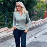 Extrafine Merino Grace Round Neck Mint