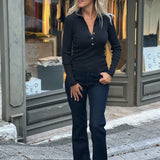 Extrafine Merino Carla Polo-neck Antracite