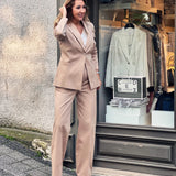 Pudra Pamuklu Blazer Ceket