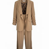Special Design Blazer Jacket Camel - 100% Vegan Cupro