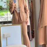 Special Design Blazer Jacket Camel - 100% Vegan Cupro