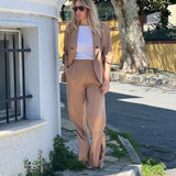 Cupro Pantolon Soft Camel