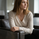 Extrafine Merino Audrey V-Neck Beige