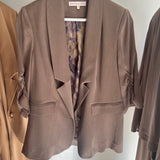 Custom Design Blazer Jacket Mink - 100% Vegan Cupro